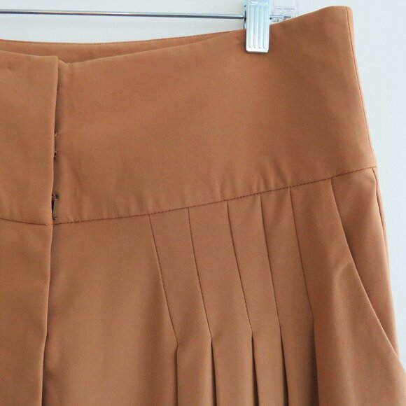 THE KEMIST Tan Multi Pleat Front Baggy High Rise Tapered Pants  UK 18 US 14 NWT - Picture 4 of 16